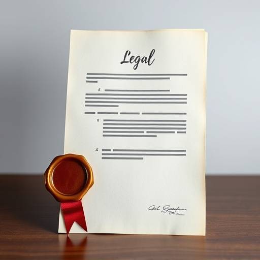 Ic√¥ne repr√©sentant un document juridique avec un sceau